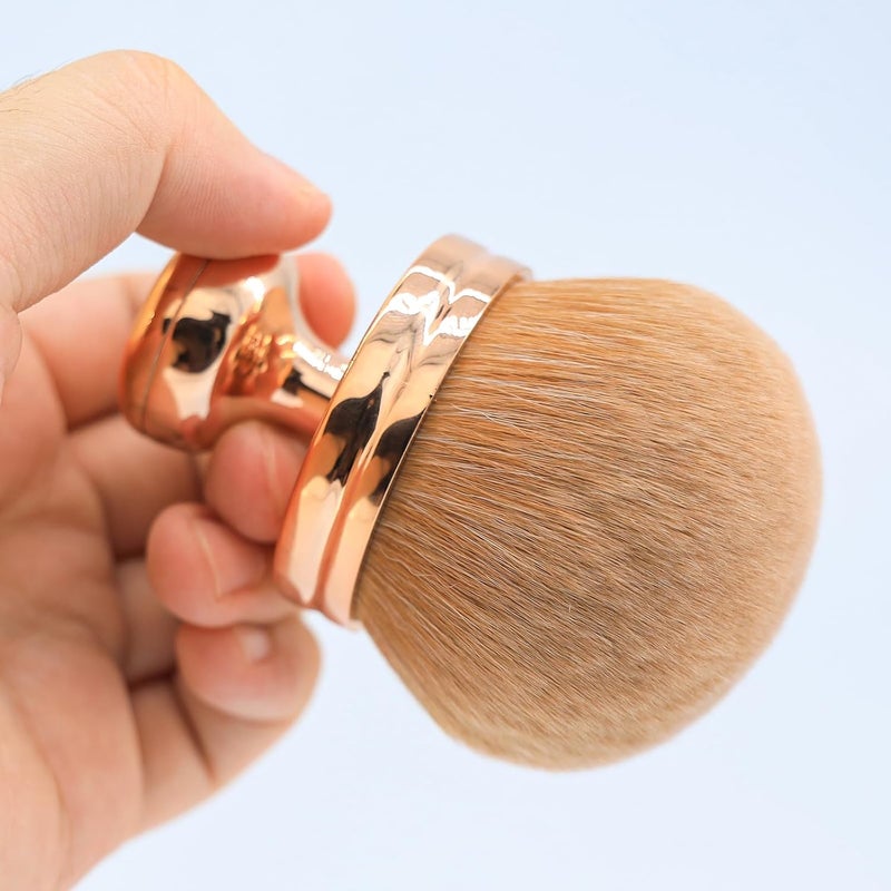DRIPOO Extra Large Body Makeup Brush For Self Tanner, Self Tan Back Applicator, 74mm Wide-headed Kabuki Brush For Bronzers Blend Self Tanning Applicator, Oval Face Leg Makeup Brush With Drawstring Bag - Image 5